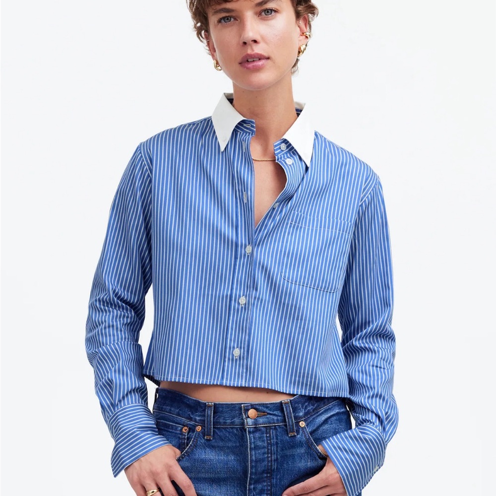 NWT Madewell crop button down